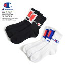 CHAMPION チャンピオン HALF PILE LOW CREW 3P SOCKS メンズ 靴下 ソックス ロークルーソックス ロゴ 3足組 ストリート おしゃれ かっこいい カジュアル ファッション champion