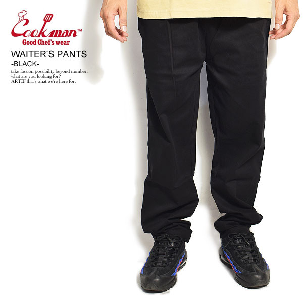 COOKMAN クックマン WAITER'S PANTS -BLACK- 34883 メンズ パンツ ウェイターズパンツ イージーパンツ ストリート おしゃれ かっこいい カジュアル ファッション cookman