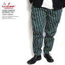 COOKMAN クックマン CHEF PANTS SITRIPE T/C -DARK GREEN- 32812 メンズ パンツ シェフパンツ イージーパンツ ピンストライプ ストリート おしゃれ かっこいい カジュアル ファッション cookman