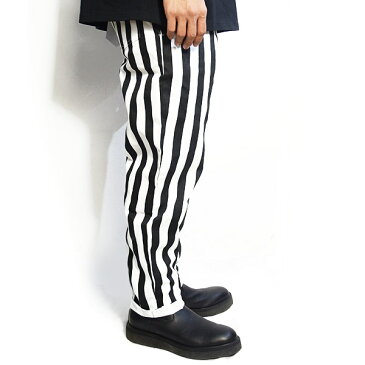 COOKMAN クックマン CHEF PANTS -WIDE STRIPE BLACK- メンズ パンツ シェフパンツ イージーパンツ ストリート おしゃれ かっこいい カジュアル ファッション cookman