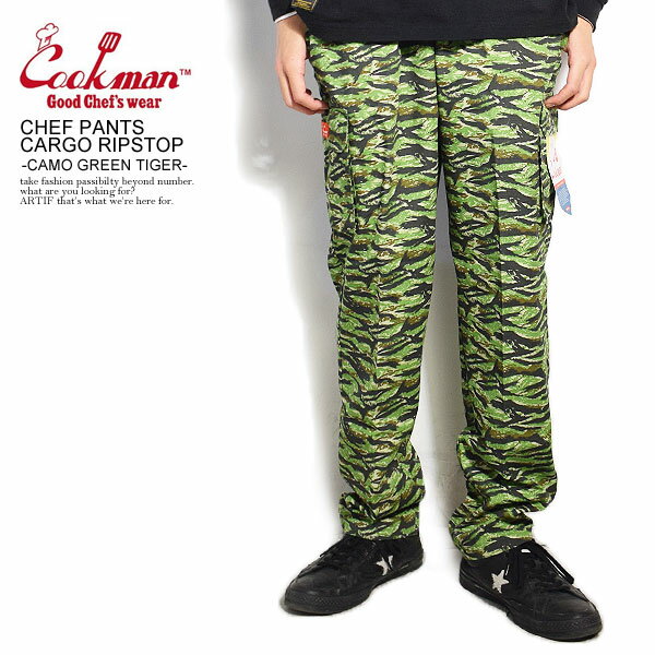 COOKMAN åޥ CHEF PANTS CARGO RIPSTOP -CAMO GREEN TIGER-  ѥ ե...