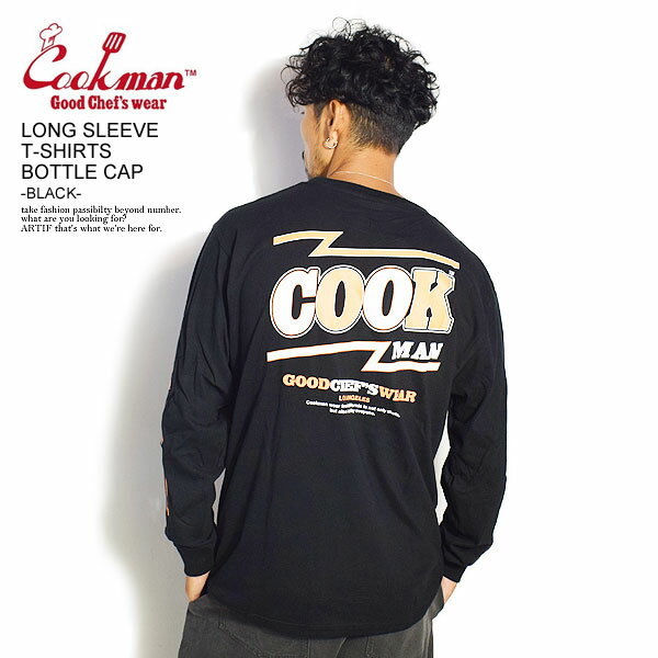 Long-Sleeved - COOKMAN クックマン LONG SLEEVE T-SHIRTS BOTTLE CAP -BLACK- メンズ Tシャツ 長袖 長袖Tシャツ ロンT 送料無料 ストリート おしゃれ かっこいい カジュアル ファッション トップス cookman tシャツ