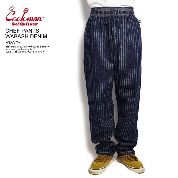 COOKMAN クックマン CHEF PANTS WABASH DENIM -NAVY- 231-23858 メンズ パンツ シェフパンツ イージーパンツ 送料無料 ストリート