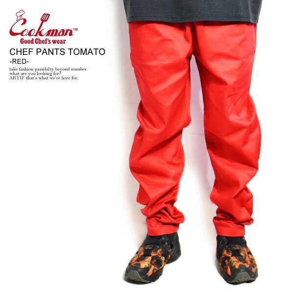 COOKMAN åޥ CHEF PANTS TOMATO -RED-  ѥ եѥ ѥ ̵ ȥ꡼...