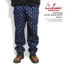 COOKMAN クックマン Chef Pants Anchor Stripe Denim -NAVY- メンズ パンツ シェフパンツ イージーパンツ 送料無料 ストリート