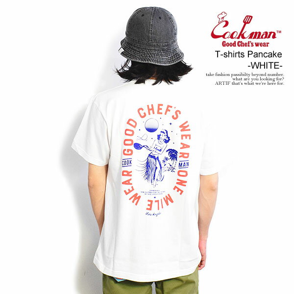 COOKMAN クックマン T-shirts Pancake -WHITE- メンズ Tシャツ 半袖 アメリカ 西海岸 ストリート