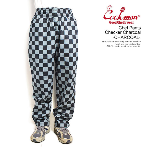 COOKMAN クックマン Chef Pants Checker Charcoal -CHARCOAL- メンズ パンツ シェフパンツ イージーパンツ 送料無料 ストリート