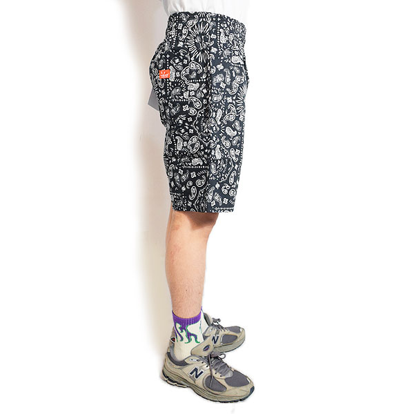 COOKMAN クックマン Chef Pants Short Front pocket Paisley Black -BLACK- メンズ...