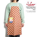 COOKMAN クックマン Wide Pocket Apron Candy Stripe Red -RED- メンズ エプロン ロングエプロン キッチン用品 ストリート