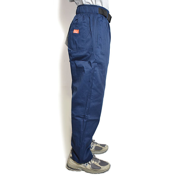 COOKMAN クックマン Chef Pants Semiwide Black Belt Navy -NAVY- メンズ パンツ シェフパンツ セミワイド ベルト付き イージーパンツ 送料無料 ストリート