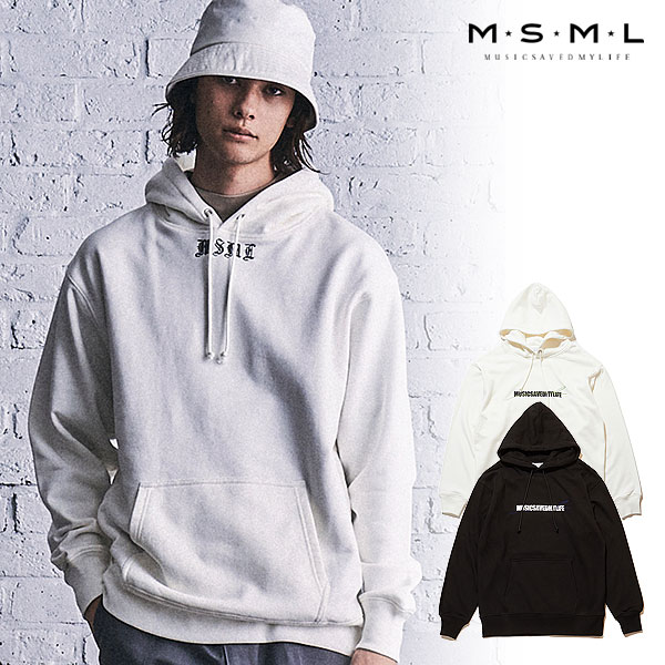 楽天ARTIF60％OFF SALE セール MSML エムエスエムエル BLACK LETTER HOODIE メンズ パーカー 送料無料 msml