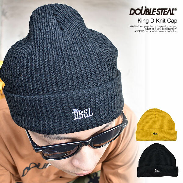 DOUBLE STEAL ダブルスティール King D Knit Cap メンズ ニットキャップ ワッチキャップ ストリート