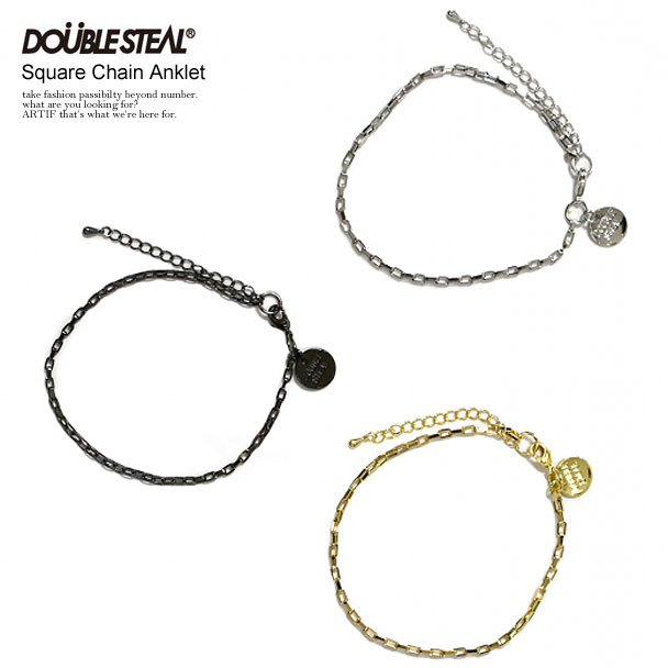 DOUBLE STEAL ֥륹ƥ Square Chain Anklet  󥯥å ֥쥹å ȥ꡼