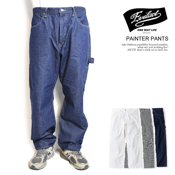 EVILACT イーブルアクト PAINTER PANTS メンズ パンツ ペインターパンツ ワークパンツ デニム ヒッコリー 送料無料 ストリート