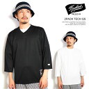 EVILACT イーブルアクト 2PACK TECH QS メンズ Tシャツ 7分袖 パックTシャツ 2枚セット フットボールTシャツ 送料無料 ストリート