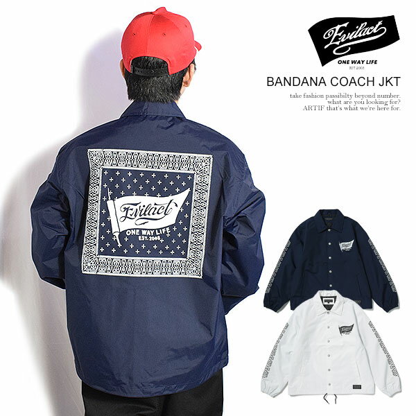EVILACT イーブルアクト BANDANA COACH JKT メンズ ジャケット コーチジャケット ウィンドブレイカー 2レイヤー 送料無料 ストリート