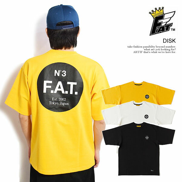 FAT エフエーティー DISK メンズ Tシャツ 半袖 クルーネックTシャツ カットソー ヘビーオンス 送料無料 ストリート