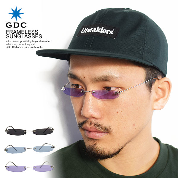 GDC ジーディーシー FRAMELESS SUNGLASSES メンズ サングラス 眼鏡 カラーレンズ 伊達メガネ フレームレス アクセサリー おしゃれ かっこいい カジュアル ファッション ストリート gdc