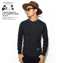 GLAD HAND グラッドハンド THICK HENLEY L/S T-SHIRT USED -BLACK- メンズ Tシャツ 長袖 ロンT パックT ユーズド加工 VINTAGE FINISH 送料無料