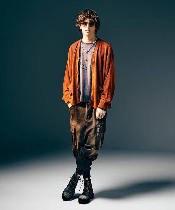 2025 冬 先行予約 12月下旬～1月上旬入荷予定 glamb グラム Knit Denim Cargo Pants ニットデニムカーゴパンツ パンツ 送料無料 キャンセル不可