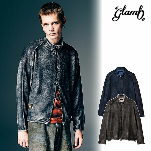 2026 春 先行予約 2月下旬〜3月上旬入荷予定 glamb グラム Paraffin Coated Knit Blouson ニット パラ..