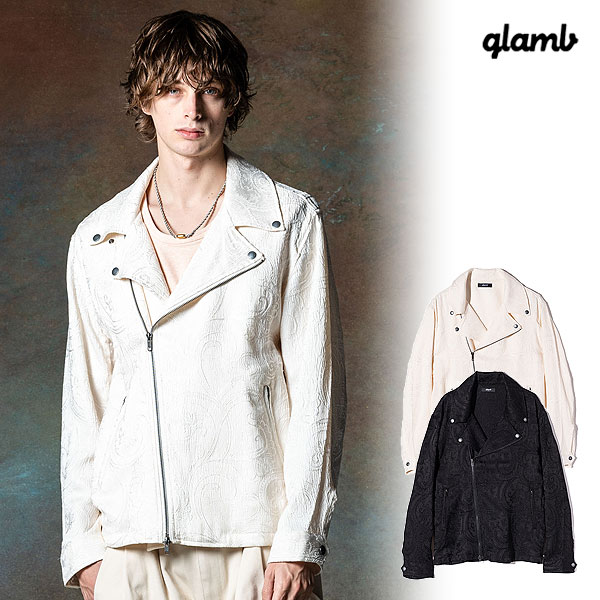 2024 夏 先行予約 5月下旬～6月上旬入荷予定 glamb グラム Paisley Summer Riders Jacket ペイズリーサマーライダースジャケット ジャケット 送料無料 キャンセル不可