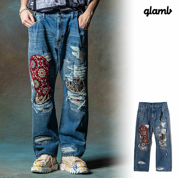 2024 夏 先行予約 6月上旬～中旬入荷予定 glamb グラム Pasadena Unplugged Denim パサデナアンプラグドデニム パンツ 送料無料 キャンセル不可