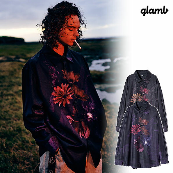 2024  s\ 4{`5{ח\ glamb O Midnight Flower Shirt ~bhiCgt[Vc Vc  LZs