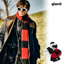 glamb O Fuzzy Border Muffler t@W[{[_[}t[ }t[ 