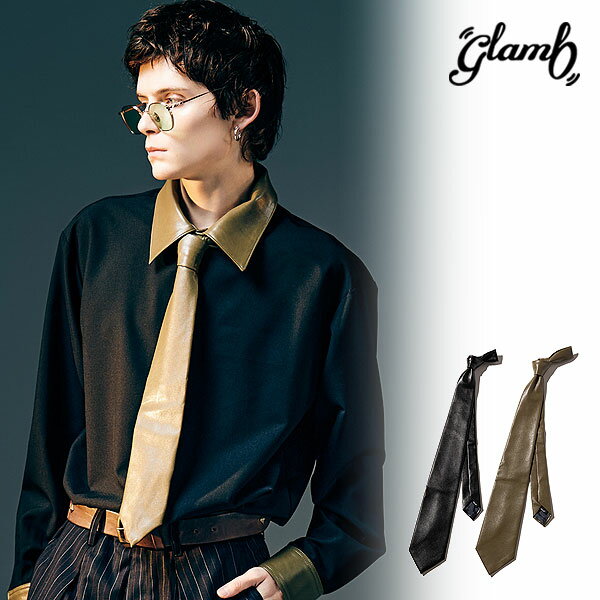 2025 冬 先行予約 11月下旬～12月上旬入荷予定 glamb グラム Synth Leather Tie シンセレザータイ ネクタイ 送料無料 キャンセル不可