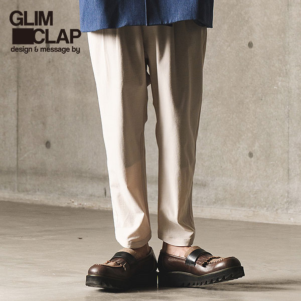 GLIMCLAP グリムクラップ Two-way stretch fabric cocoon silhouette pants メンズ パンツ 送料無料