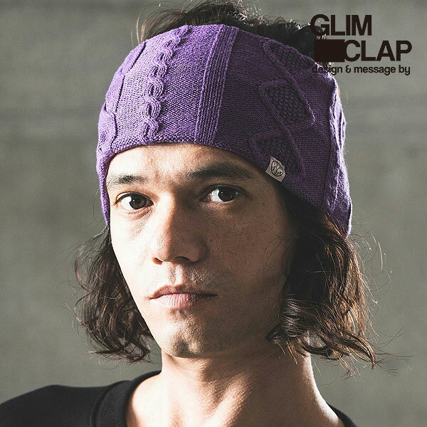 2023 秋冬 2nd 先行予約 11月上旬〜中旬入荷予定 GLIMCLAP グリムクラップ Cable-knit headband メンズ ヘアバンド 送料無料 キャンセル不可
