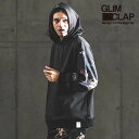 GLIMCLAP グリムクラップ One arm artistic botanical design hooded jersey メンズ パーカー 送料無料