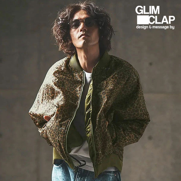 GLIMCLAP グリムクラップ Reversible flight jacket -original patterned lining- メンズ ジャケット 送料無料