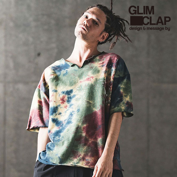 楽天ARTIF【お取り寄せ】30％OFF SALE セール GLIMCLAP グリムクラップ Tie dye & used processing short-sleeve sweatshirts メンズ スウェット 送料無料 キャンセル不可