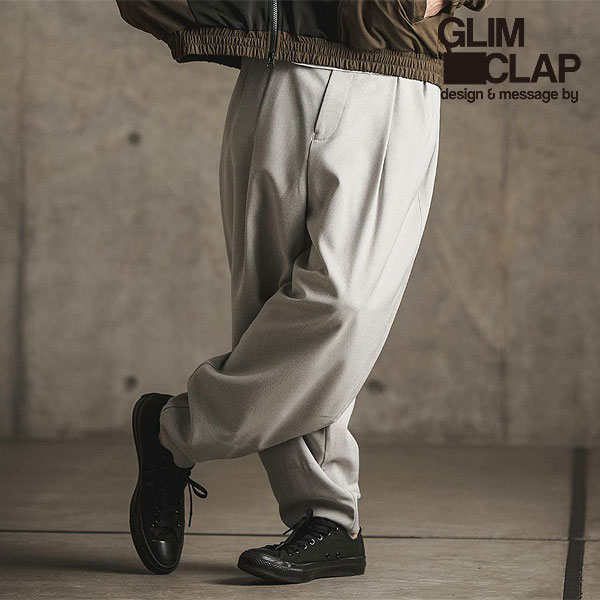 2024 春夏 1st 先行予約 1月下旬〜2月上旬入荷予定 GLIMCLAP グリムクラップ Color scheme design & balloon silhouette pants メンズ パンツ 送料無料 キャンセル不可