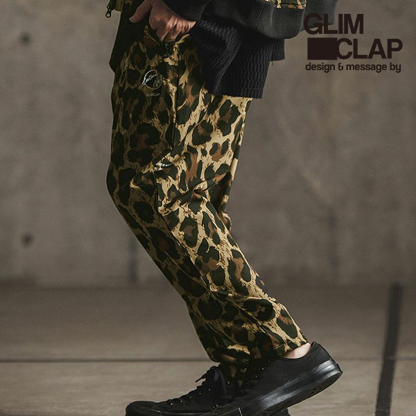 2024 春夏 1st 先行予約 2月中旬〜下旬入荷予定 GLIMCLAP グリムクラップ Leopard pattern easy pants メンズ パンツ 送料無料 キャンセル不可