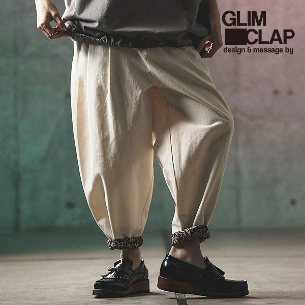 2024 春夏 2nd 先行予約 6月上旬〜中旬入荷予定 GLIMCLAP グリムクラップ Color scheme design & balloon silhouette pants -chino cloth fabric- メンズ パンツ 送料無料 キャンセル不可