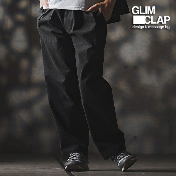 GLIMCLAP グリムクラップ Wide-leg trousers -stretch chino cloth- メンズ パンツ 送料無料 キャンセル不可