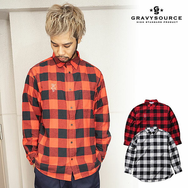 50OFF SALE Z[ GRAVYSOURCE OCr[\[X CHECK SHIRT Y Vc 