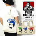 BEN DAVIS(ベンデイビス) PRINT TOTE BAG -GORILLA-【メンズ 鞄 バッグ トートバッグ インポート ワーク】