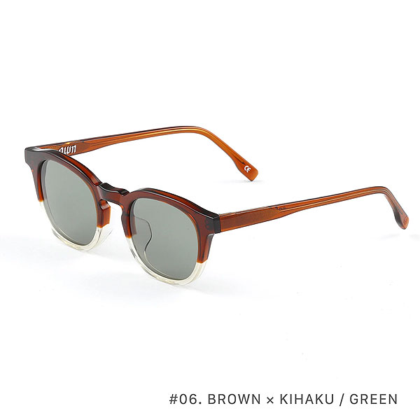 OWN オウン #06 BROWN×KIHAKU / GREEN メンズ サングラス メガネ ボストンタイプ 送料無料 ストリート
