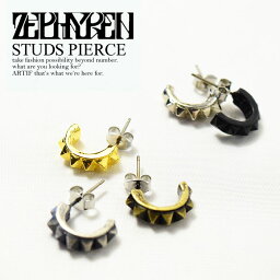 ZEPHYREN ゼファレン STUDS PIERCE z16uy01 zephyren メンズ ピアス アクセサリー ジュエリー小物 スタッズ おしゃれ かっこいい シルバー 銀 ゴールド 金 アンティーク メタル ストリート