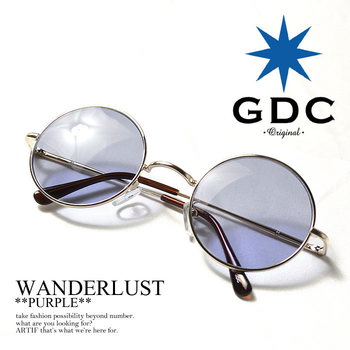 GDC ジーディーシー WANDERLUST GGDC gdc メンズ レディース 眼鏡 サングラス 丸メガネ wanderlust ストリート系 ファッション おしゃれ 丸めがね めがね ARTIF シルバー フレーム アクセサリー メンズファッション| カラーレンズ 伊達メガネ だてめがね 伊達眼鏡 丸型