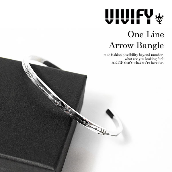 VIVIFY ビビファイ One Line Arrow Bangle メンズ バングル ブレスレット シルバー 矢尻 羽根 アローモチーフ アクセサリー ジュエリー おしゃれ かっこいい ストリート 送料無料 vivify