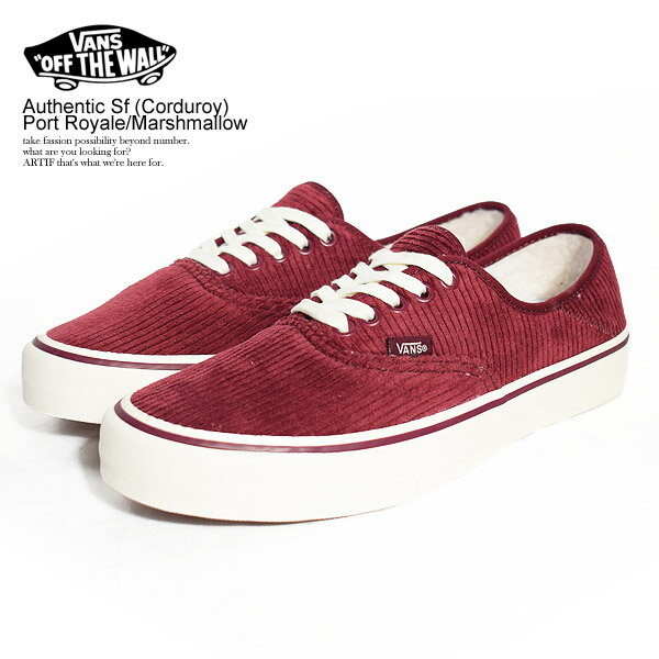 VANS バンズ Authentic Sf (Corduroy) Port Royale/Marshmallow メンズ スニーカー 靴 シューズ オーセンティック 送料無料 ストリート おしゃれ かっこいい カジュアル ファッション 正規品・正規取扱店