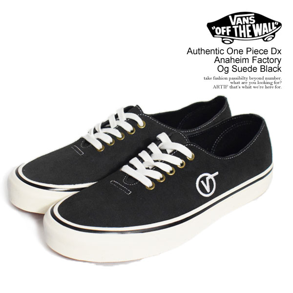 VANS バンズ Authentic One Piece Dx Anaheim Factory Og Suede Black メンズ スニーカー シューズ オーセンティック 送料無料 ストリート