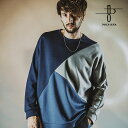 50%OFF SALE セール NO ID. ノーアイディー ボンディング切替ドルマンスリーブPO メンズ Tシャツ カットソー モード 送料無料