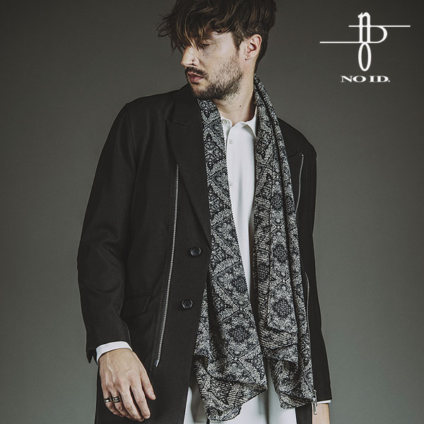 NO ID. ノーアイディー ペイズリーストール メンズ ストール マフラー ペイズリー柄 送料無料