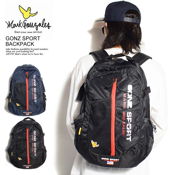 30％OFF SALE セール Mark Gonzales マーク ゴンザレス GONZ SPORT BACKPACK メンズ バックパック 多機能バックパック バッグ デイパック リュック カバン 鞄 送料無料 ストリート おしゃれ かっこいい カジュアル ファッション thrasher